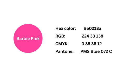color codes of Barbie logo